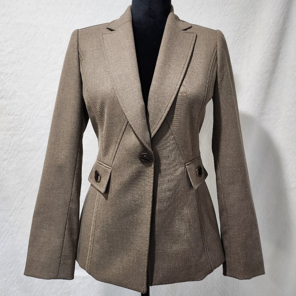 Tahari Arthur S. Levine Blazer Size 2p Beige